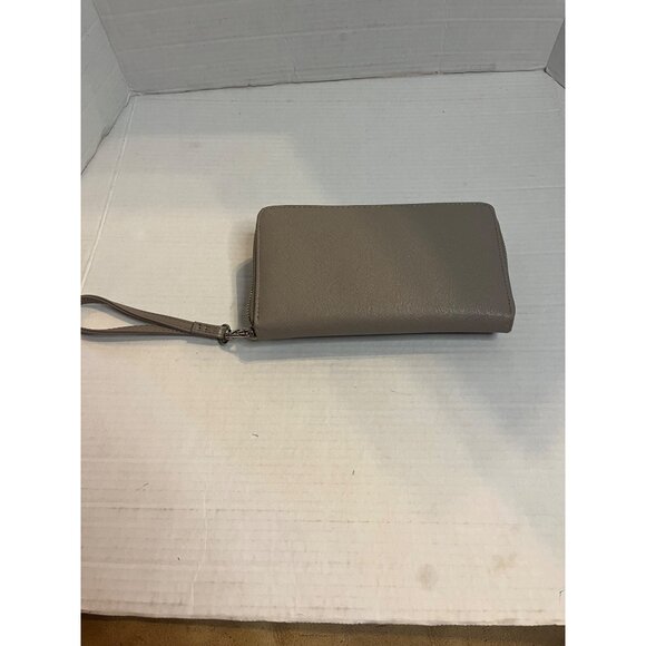 Betsy Johnson Womens Bow Detail Wristlet Wallet gray with pink interior feminine - Picture 3 of 12